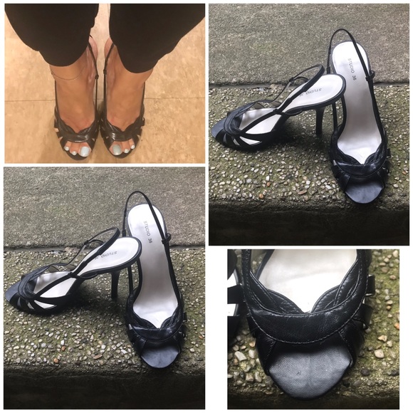 Vintage Inspired Sling Back Heels - Picture 2 of 4